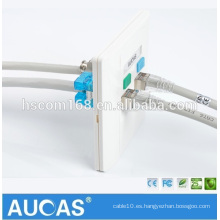 De alta calidad CAT5E UTP red Keystone RJ 45 Ajustar a Keystone RJ45 Jacks placa de pared